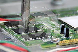 The PCB board checking process by high speed automatic robot system