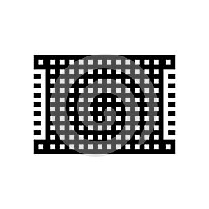 pcb board electronic component glyph icon vector illustration