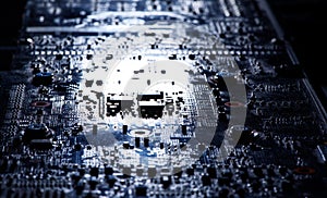 PCB Circuit Closeup Background