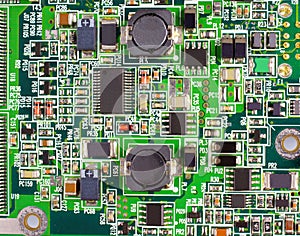 PCB with electronic components