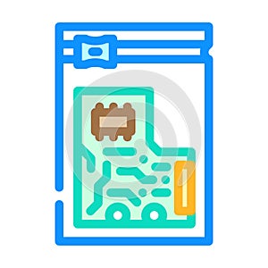 pcb esd safe packaging color icon vector illustration