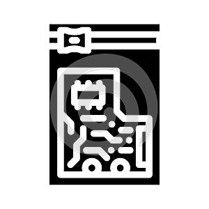pcb esd safe packaging glyph icon vector illustration