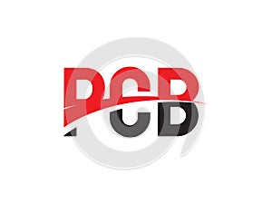 PCB Letter Initial Logo Design Vector Illustration