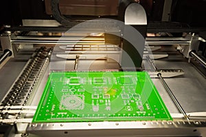 PCB Processing on CNC machine working