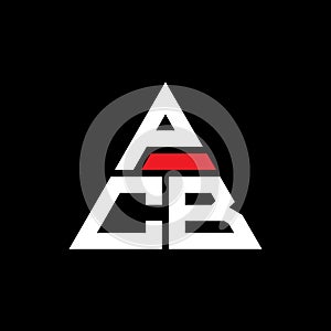 PCB triangle letter logo design with triangle shape. PCB triangle logo design monogram. PCB triangle vector logo template with red