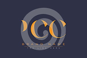 PCC abstract letter logo design