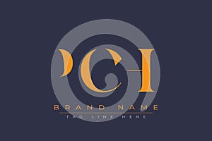 PCH abstract letter logo design