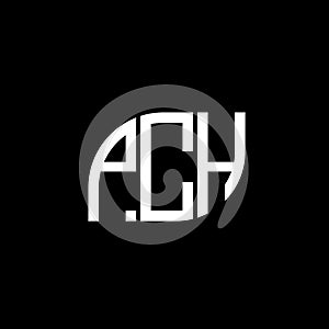 PCH letter logo design on black background.PCH creative initials letter logo concept.PCH vector letter design photo