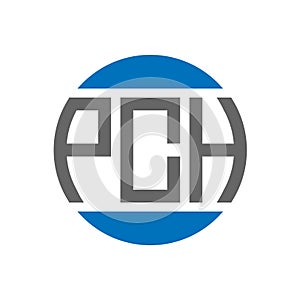 PCH letter logo design on white background. PCH creative initials circle logo concept. PCH letter design photo