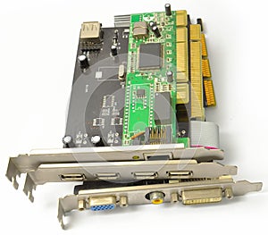 PCI and AGP cards for PC from front