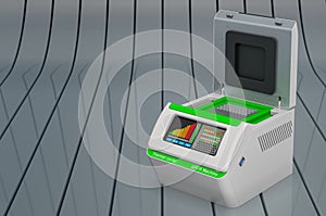 PCR machine, thermal cycler. 3D rendering