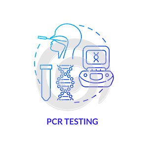 PCR testing concept icon