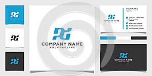 PD or DP initial letter logo design template