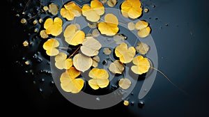 pd leaf floating on water