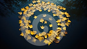 pd leaf floating on water