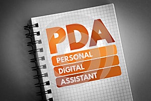 PDA - Personal Digital Assistant acronym