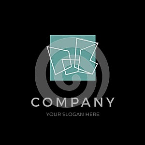 PDB, DDB, ODB creative letter logo design. Simple modern initials furniture company logo.