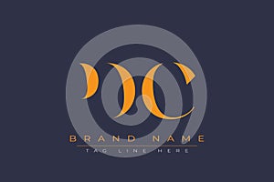 PDC abstract letter logo design