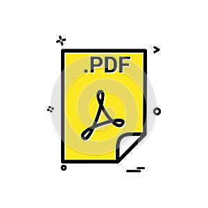 pdf application download file files format icon vector design