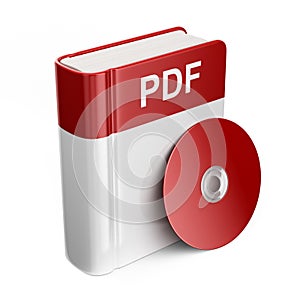 PDF book download file. 3D Icon