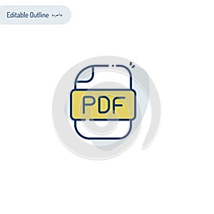 PDF document, Document icon, notepad, Writing, File icon, office application, FAQ document, Editable stroke