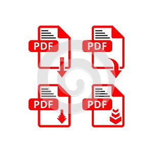 Pdf document download pdf file format vector image. Pdf file icon flat design graphic pdf vector,EPS 10