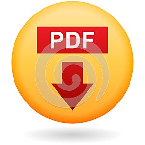 Pdf download button on white