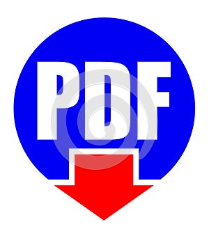 PDF download flat icon for your design.