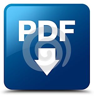 PDF download icon blue square button