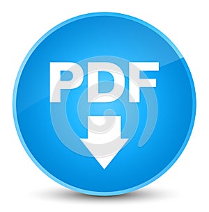 PDF download icon elegant cyan blue round button