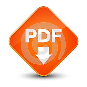 PDF download icon elegant orange diamond button