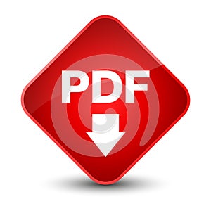 PDF download icon elegant red diamond button