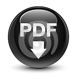 PDF download icon glassy black round button