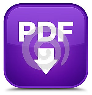 PDF download icon special purple square button