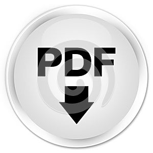 PDF download icon premium white round button