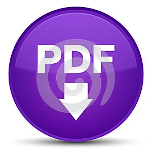 PDF download icon special purple round button