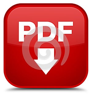 PDF download icon special red square button