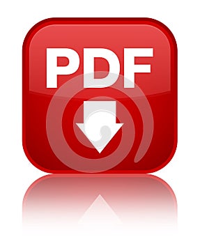 PDF download icon special red square button