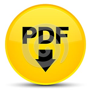 PDF download icon special yellow round button