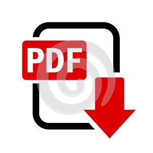 Pdf download vector icon