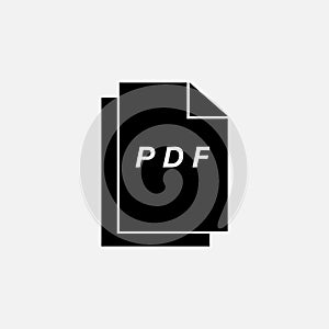 PDF download vector icon. Simple flat pictogram for business, marketing, internet concept. Vector illustration on white background