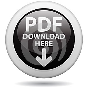 Pdf download web icon round button