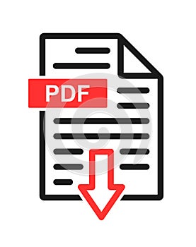 Pdf file download icon