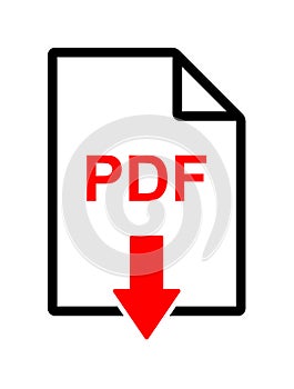 Pdf file download icon