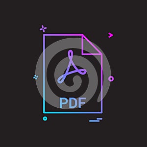 pdf file file extension file format icon vector design