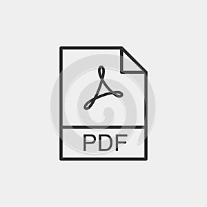 PDF file format vector icon. PDF file download symbol