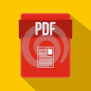 PDF file icon, flat style