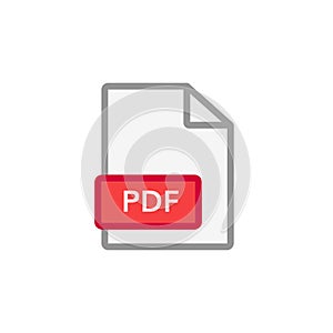 Pdf file icon. pdf format document symbol