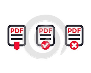 PDF file icons on white