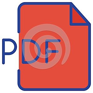 Pdf File Isolated Vector icon which can easily modify or edit